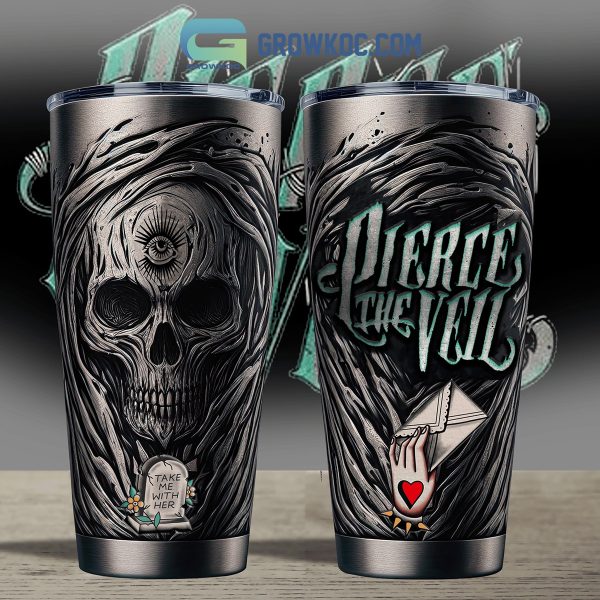 Pierce The Veil Take Me With Here Skull Tumbler