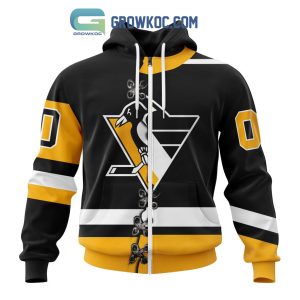 Pittsburgh Penguins Mix Reverse Retro Personalized Hoodie Shirts
