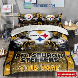 Pittsburgh Steelers Star Wall Personalized Fan Bedding Set