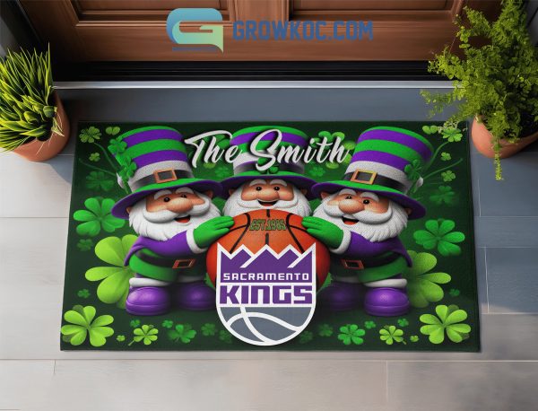 Sacramento Kings Happy St. Patrick’s Day Personalized Doormat