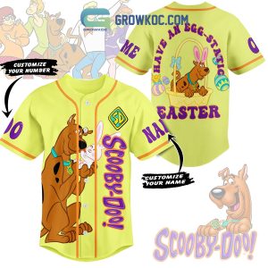 Scooby-Doo Have An Egg Static Easter Personalized Baseball Jersey