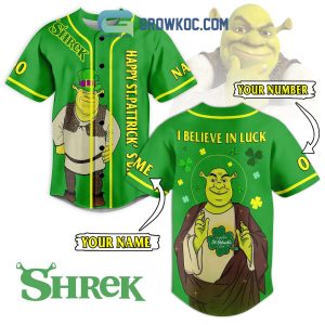 Shrek St. Patrick’s Day Fan Personalized Baseball Jersey