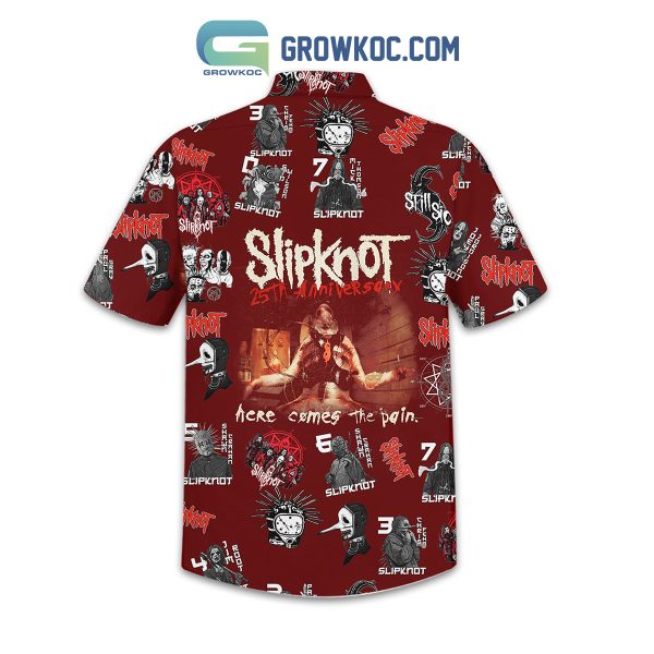Slipknot 25th Anniversary Hawaiian Shirts Red Version