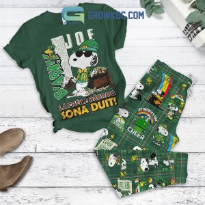 Snoopy Happy St. Patrick’s Day Sona Duit Fleece Pajamas Set