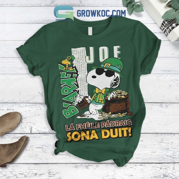Snoopy Happy St. Patrick’s Day Sona Duit Fleece Pajamas Set