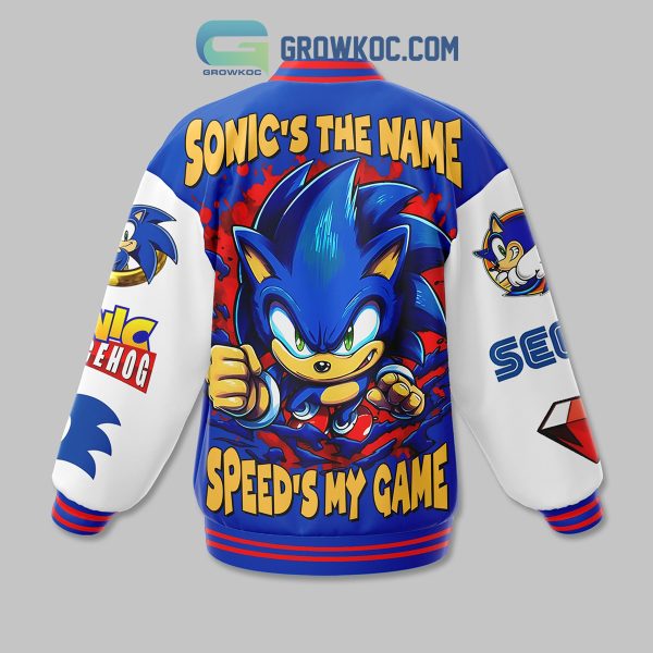 Sonic The Hedgehog Speed Is My Game Baseball Jacket