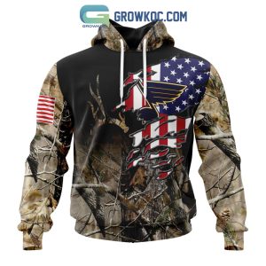 St. Louis Blues NHL Special Camo Realtree Hunting Personalized Hoodie T Shirt