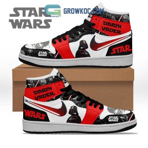 Star Wars Darth Vader Black Red Air Jordan 1 Shoes