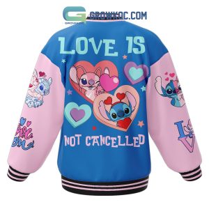 Stitch And Angel Valentine’s Day Baseball Jacket