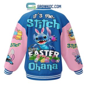 Stitch It’s Me Happy Easter Ohana Baseball Jacket