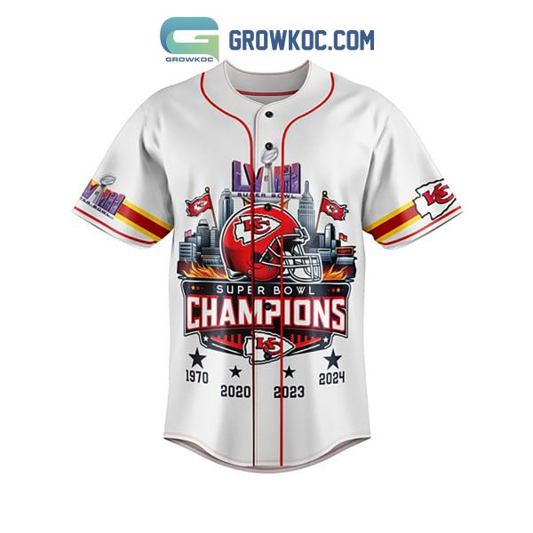 Super Bowl Champions Chiefs 2024 Baseball Jersey