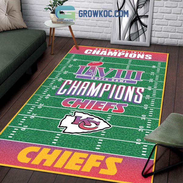 Super Bowl LVIII Champions Chiefs Rectangle Rug Carpet
