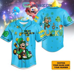 Super Mario Irish St. Patrick’s Day Personalized Baseball Jersey