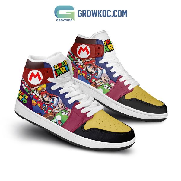 Super Mario Team Love Air Jordan 1 Shoes