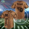 Tampa Bay Buccaneers Brown American Flag Personalized Baseball Jersey