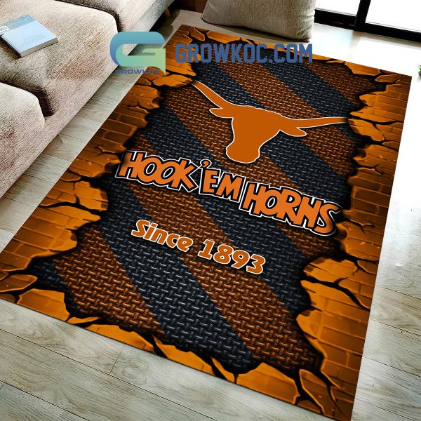 Texas Longhorns Football Team Living Room Rug