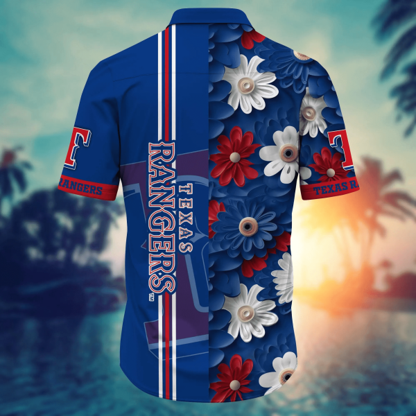 Texas Rangers Summer Flower Hawaii Shirts