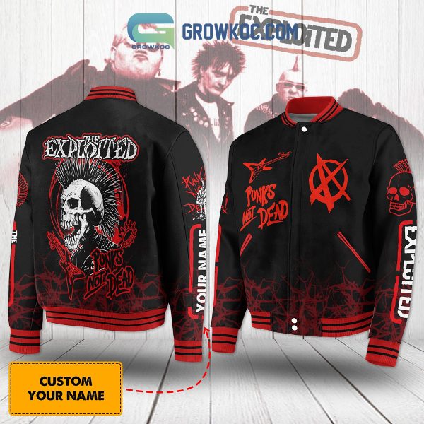 The Exploited Rock Band Personalized Baseball Jacket