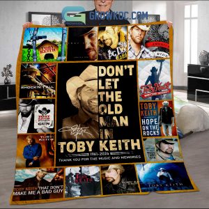Toby Keith Don’t Let The Old Man In Memories 1961 2024 Fleece Blanket Quilt