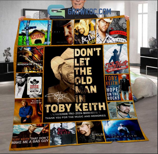 Toby Keith Don’t Let The Old Man In Memories 1961 2024 Fleece Blanket Quilt