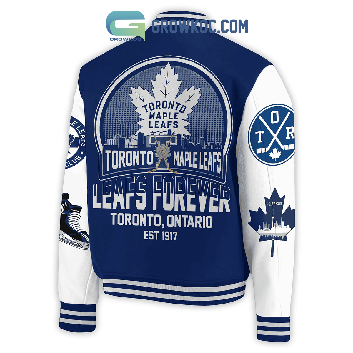 Toronto Maple Leafs Ontario Est 1917 Baseball Jacket Toronto Maple Leafs Ontario Est 1917 Baseball Jacket