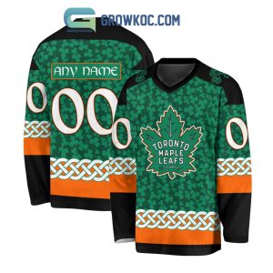 Toronto Maple Leafs St.Patrick’s Day Personalized Long Sleeve Hockey Jersey