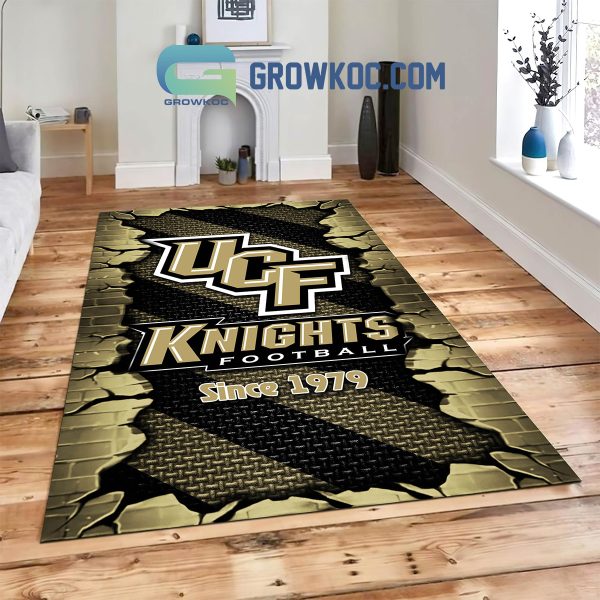 UCF Knights Football Team Living Room Rug