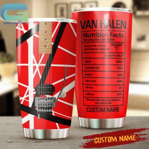 Val Halen Guitar Music Personalized Tumbler