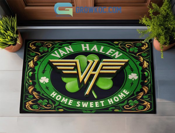 Van Halen Home Sweet Home Happy St. Patrick’s Day Doormat