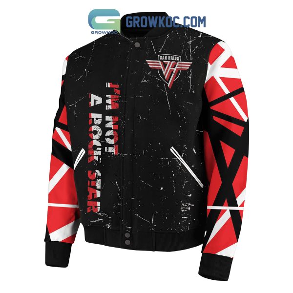 Van Halen I Am Not Rock Star Black Red Baseball Jacket