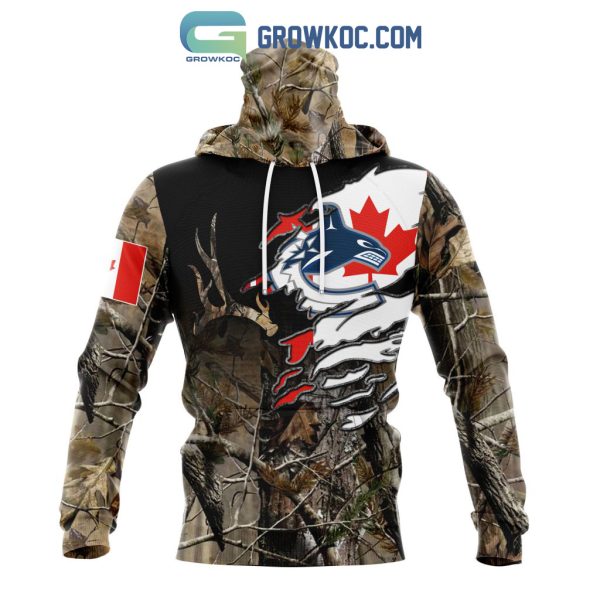 Vancouver Canucks NHL Special Camo Realtree Hunting Personalized Hoodie T Shirt