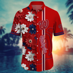 Washington Nationals Summer Flower Hawaii Shirts