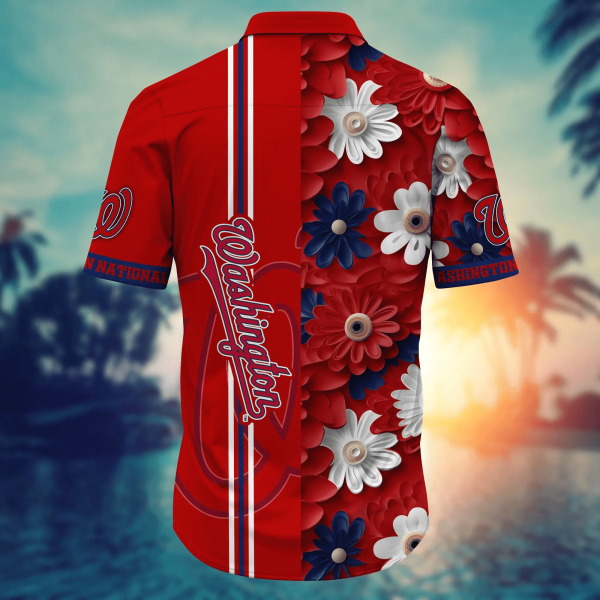 Washington Nationals Summer Flower Hawaii Shirts