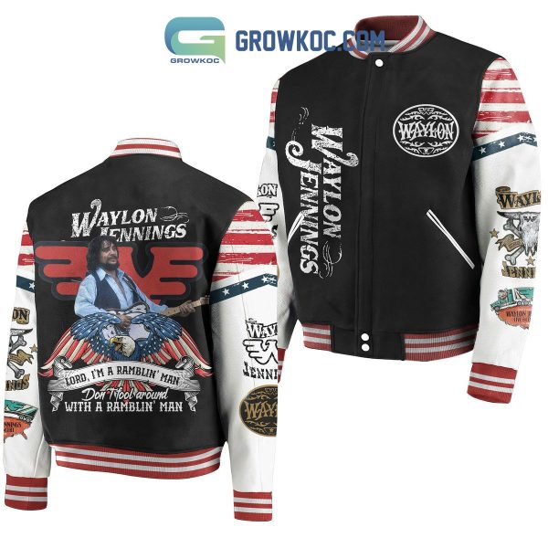 Waylon Jennings I’m A Ramblin’ Man Baseball Jacket
