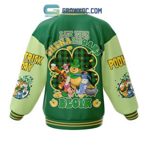 Winnie The Pooh Happy St. Patrick’s Day Shenanigans Begins Baseball Jacket
