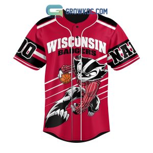 Wisconsin Badgers Straight Outta Country Personalized Baseball Jersey