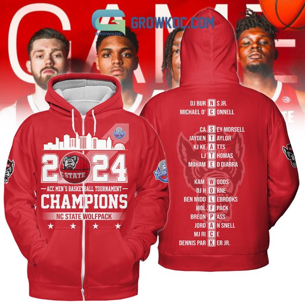 2024 ACC Men’s Basketball Tournament Champions NC State Wolfpack Hoodie T Shirt