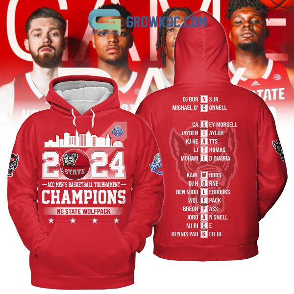 2024 ACC Men’s Basketball Tournament Champions NC State Wolfpack Hoodie T Shirt