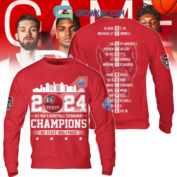 2024 ACC Men’s Basketball Tournament Champions NC State Wolfpack Hoodie T Shirt