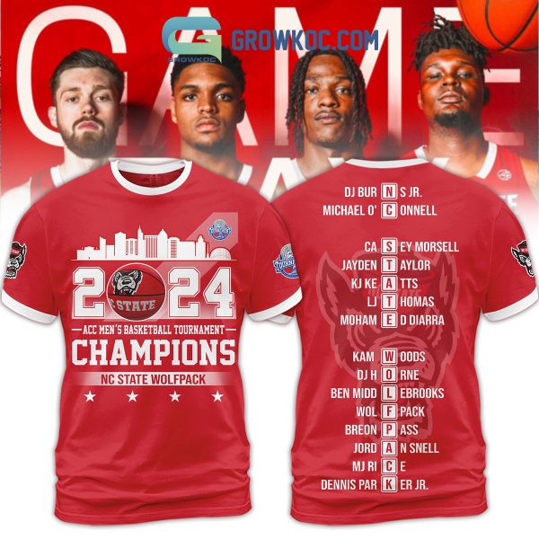 2024 ACC Men’s Basketball Tournament Champions NC State Wolfpack Hoodie T Shirt