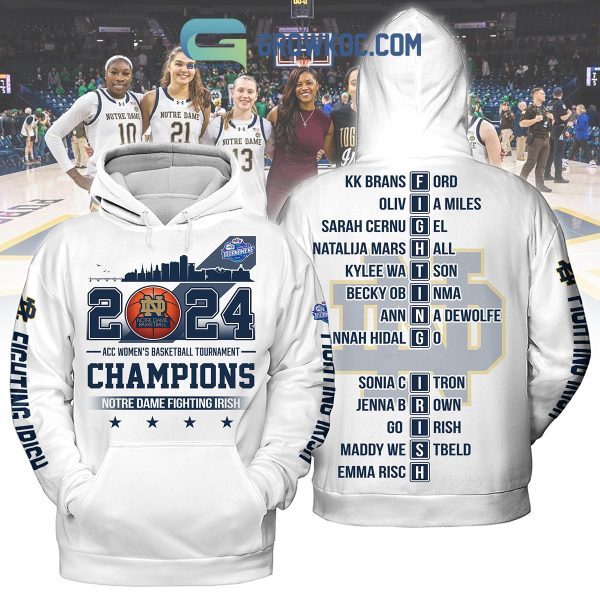 2024 Notre Dame Fighting Irish ACC Champions Hoodie Shirts White Version