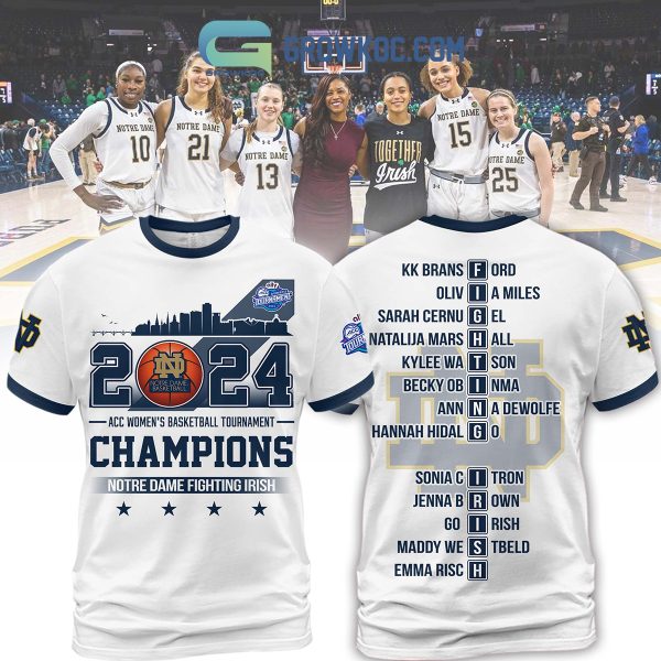 2024 Notre Dame Fighting Irish ACC Champions Hoodie Shirts White Version