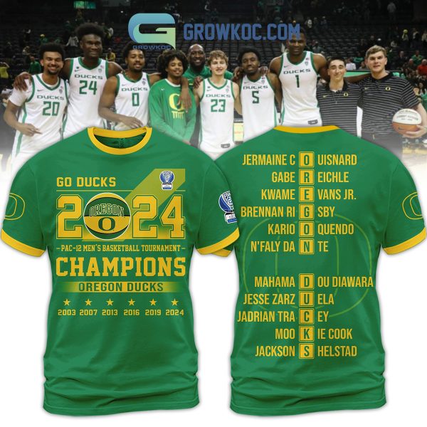 2024 Pac 12 Men’s Basketball Champions Oregon Ducks Go Ducks Hoodie T Shirt