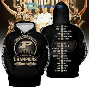 2024 Purdue Boilermakers Basketball Big 10 Champions Black Hoodie Shirts