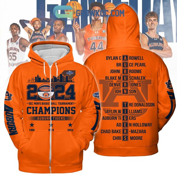 2024 Sec Men’s Basketball Champions Auburn Tigers Orange Version Hoodie T Shirt