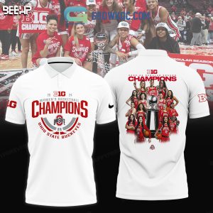 2024 Women’s Basketball Champions Ohio State Buckeyes White Design Polo Shirt