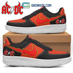 ACDC Hell Bell Rock Fan Air Force 1 Shoes