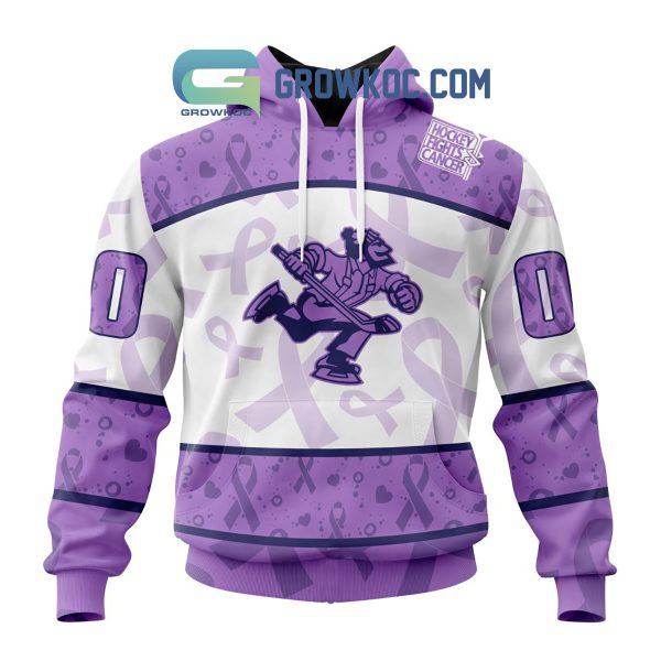 Abbotsford Canucks Fight Cancer Lavender Personalized Hoodie Shirts