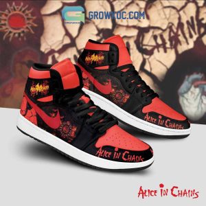 Alice In Chains Rock Fan Black Lace Air Jordan 1 Shoes