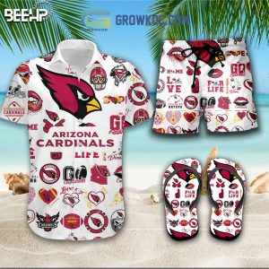 Arizona Cardinals Hawaiian Shirts And Shorts With Flip Flop